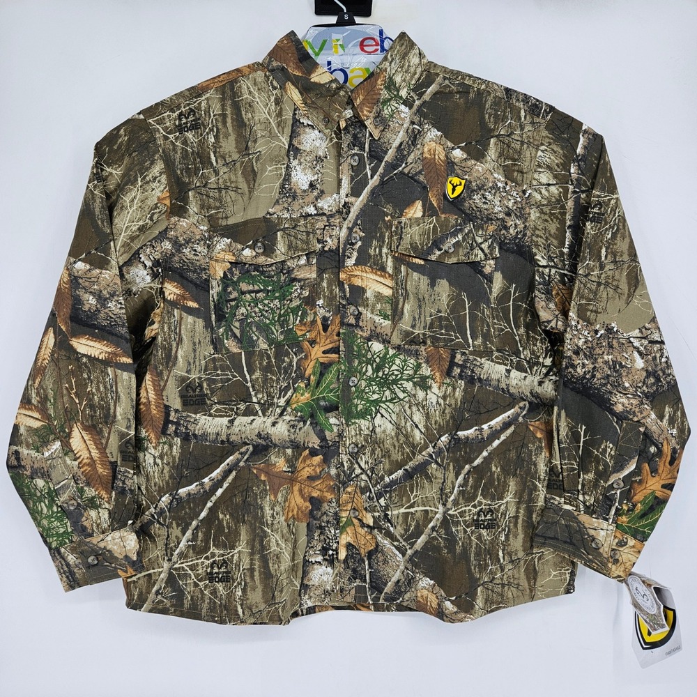 Blocker‎ Outdoors Shirt Mens XL Field Real Tree Camouflage Hunting Long Sleeve